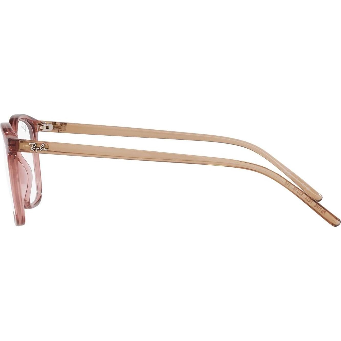 Montura Gafas Ray-Ban RX7185 Cuadradas 50mm Marrón Claro
