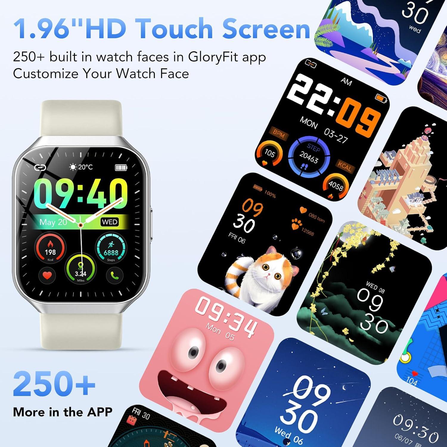 Reloj Inteligente CASCHO P98 1.96" HD Fitness IP68 Beige