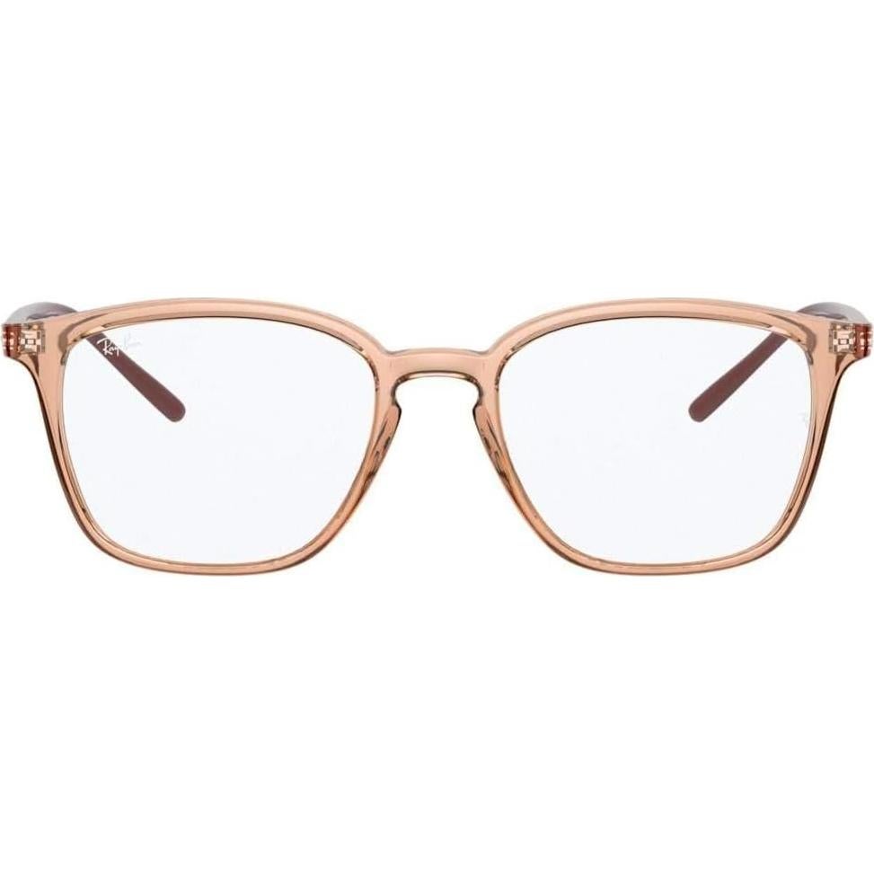 Montura Gafas Ray-Ban RX7185 Cuadradas 50mm Marrón Claro