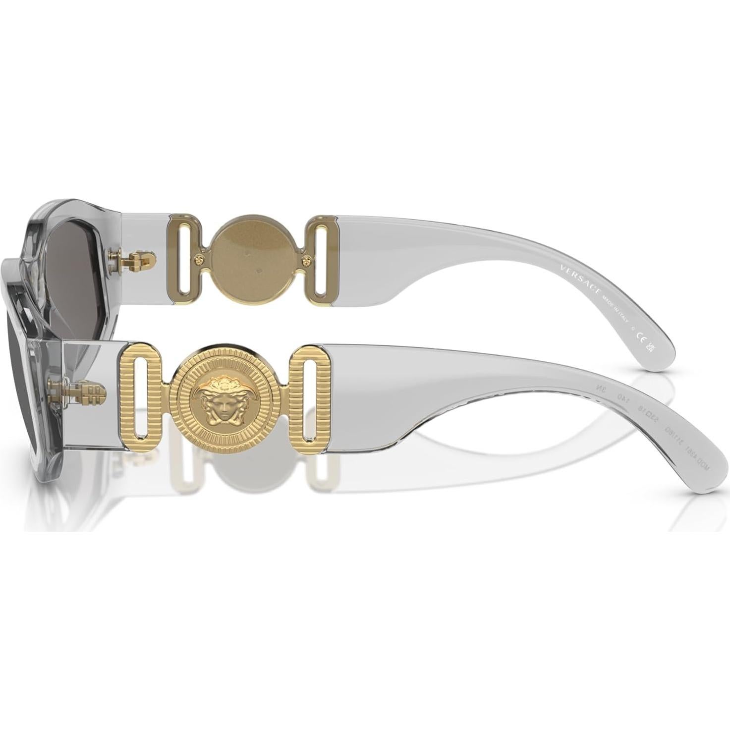 Gafas de sol Versace Hombre Marco Negro Lentes Grises 53mm