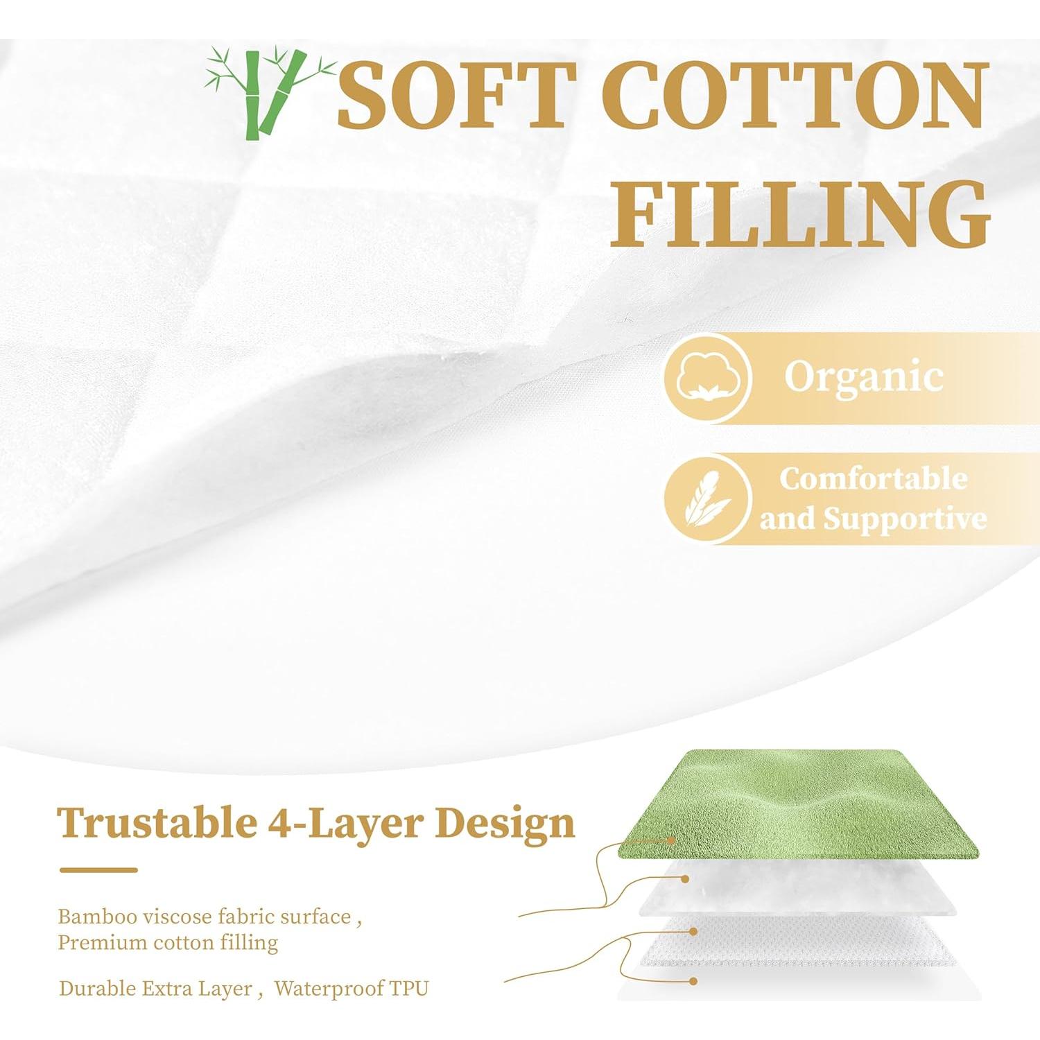 Protector de Colchón para Cuna Safe and Sound 2 Paquetes 71x132 cm