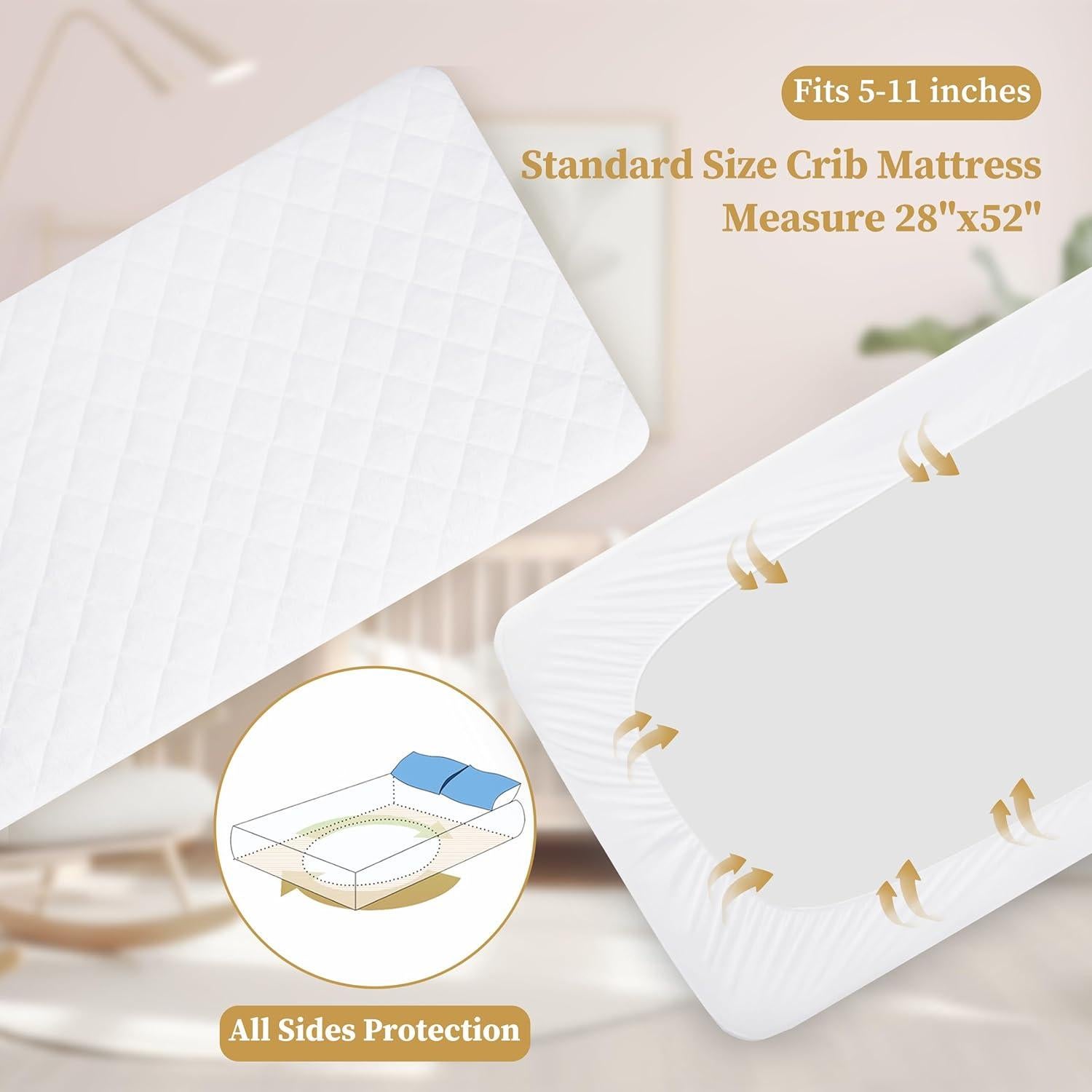 Protector de Colchón para Cuna Safe and Sound 2 Paquetes 71x132 cm