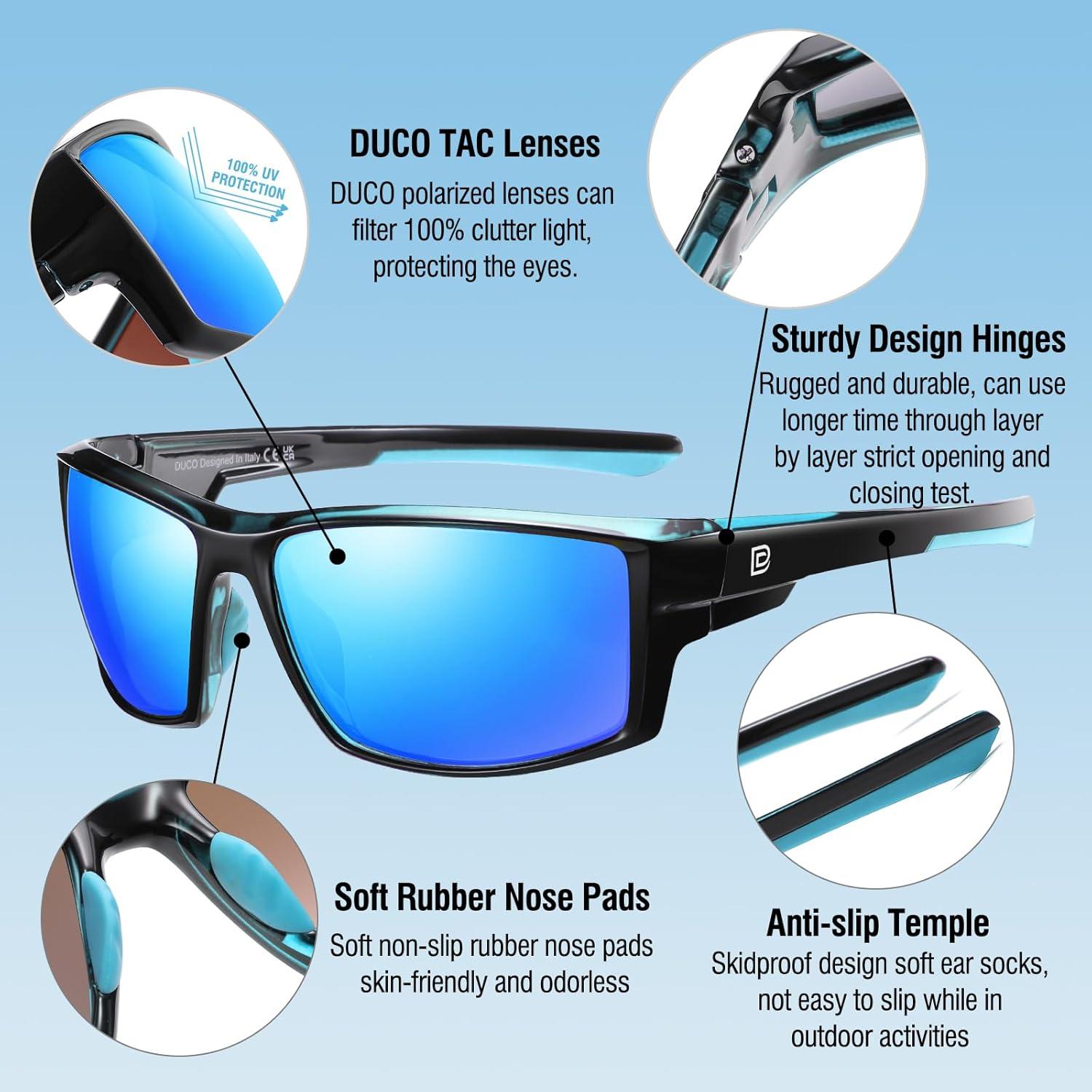 Gafas de sol deportivas DUCO polarizadas UV400 para hombres