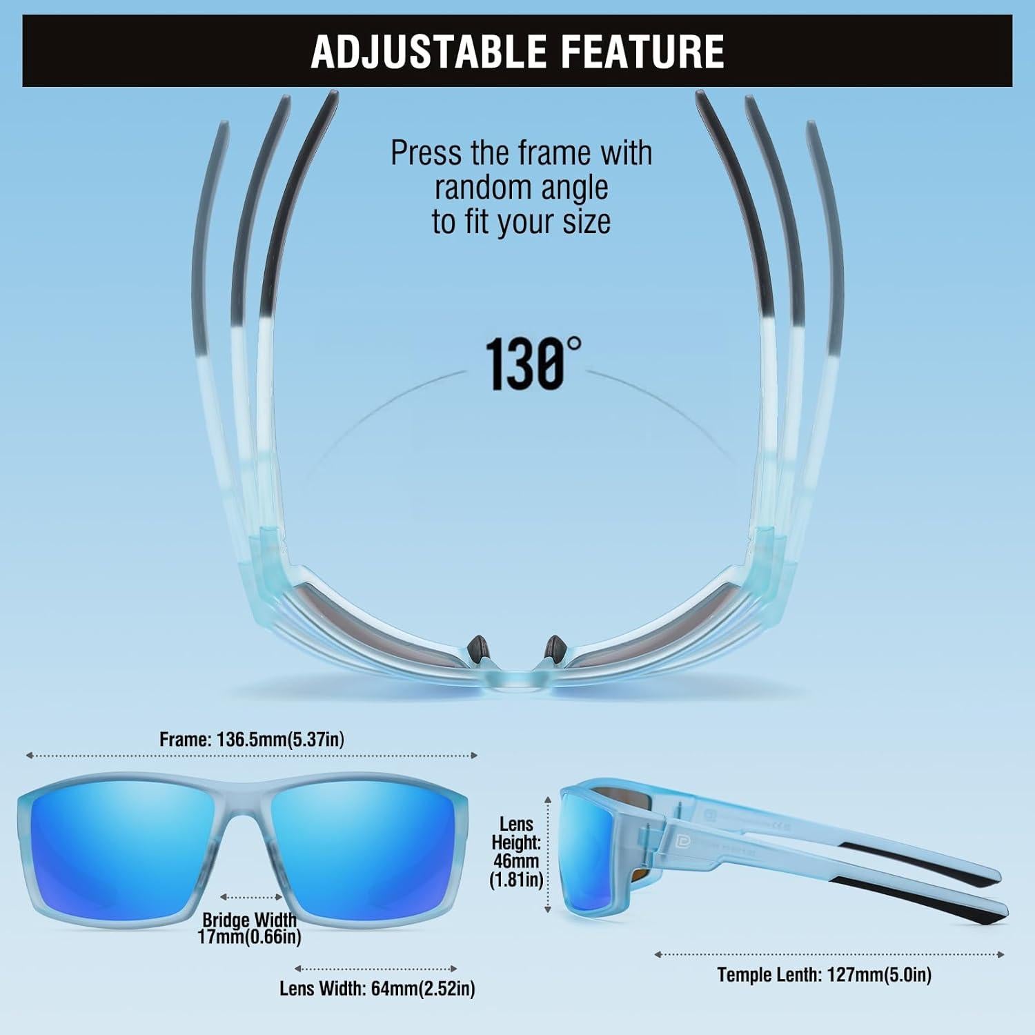 Gafas de sol deportivas DUCO UV400 para hombres y mujeres