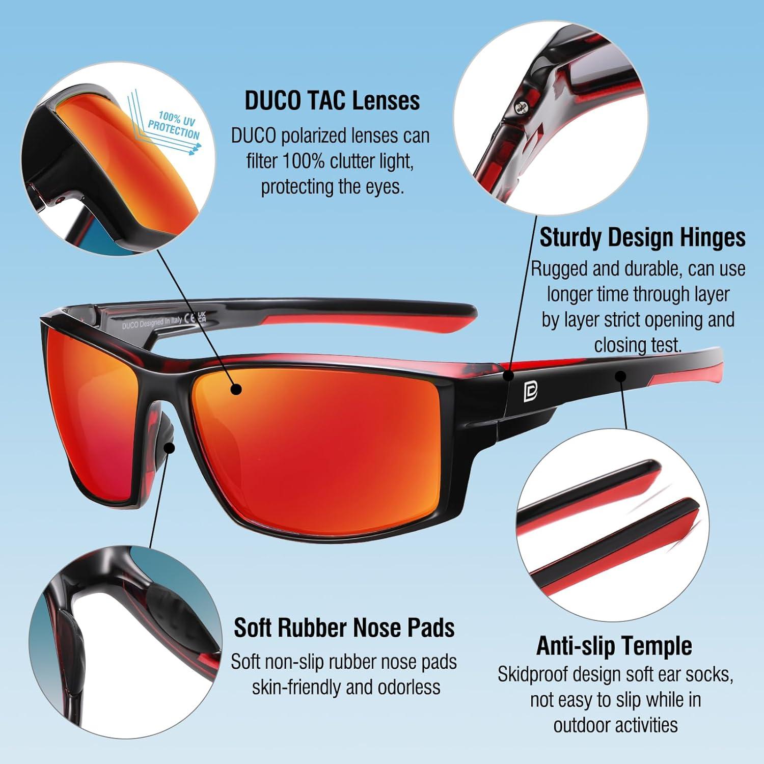 Gafas de sol deportivas DUCO UV400 para hombres y mujeres