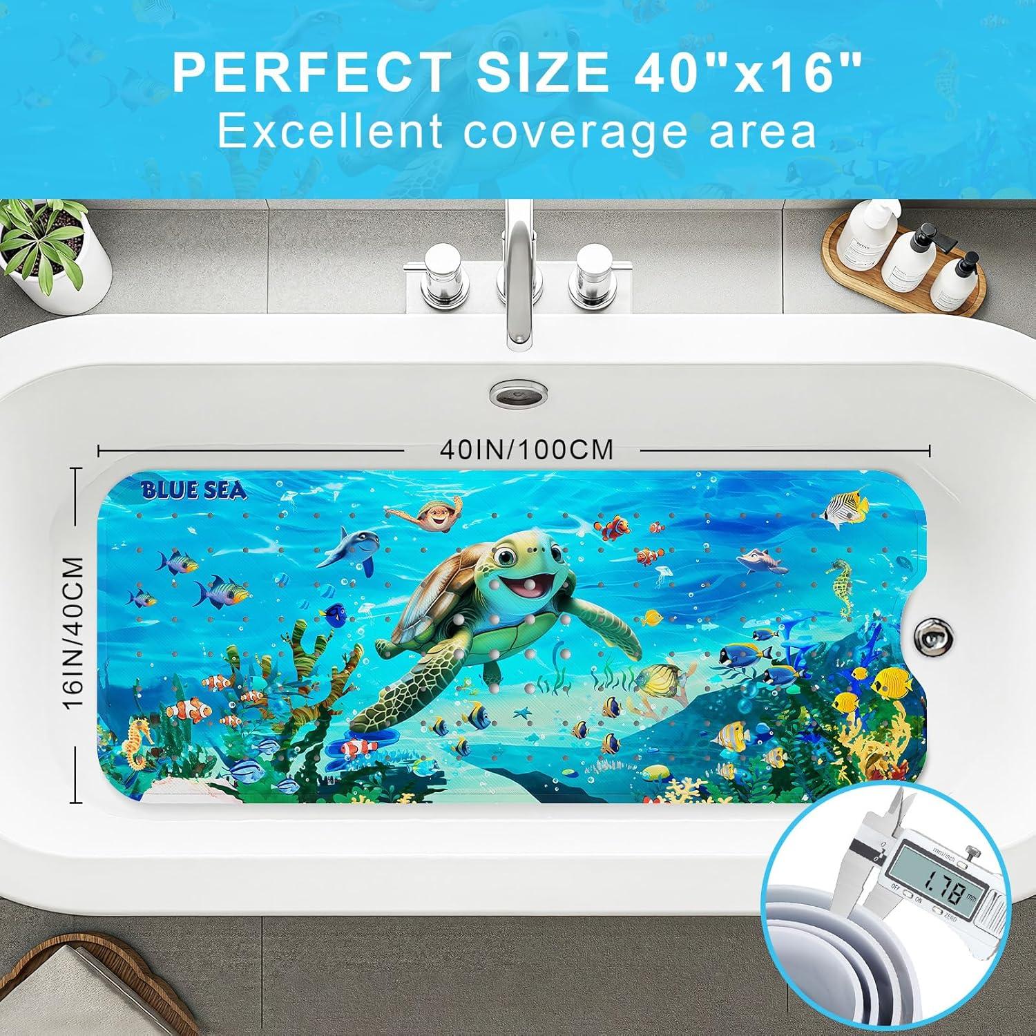 Alfombrilla de Baño Antideslizante Elisstaence Tortuga 101.6x40.6cm