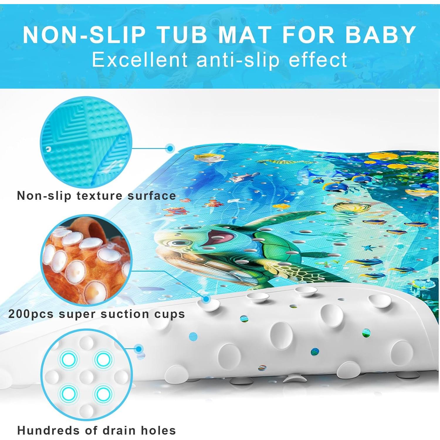 Alfombrilla de Baño Antideslizante Elisstaence Tortuga 101.6x40.6cm