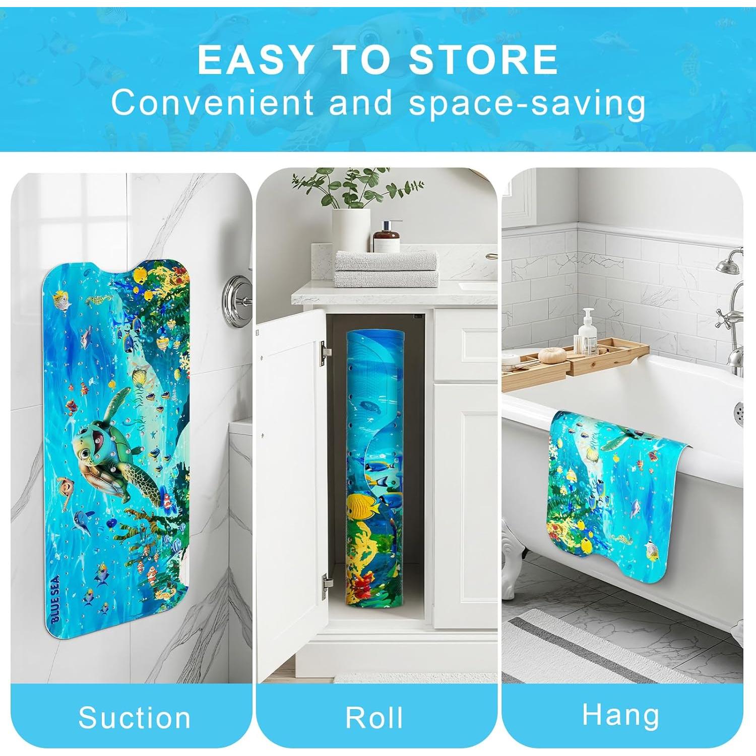 Alfombrilla de Baño Antideslizante Elisstaence Tortuga 101.6x40.6cm