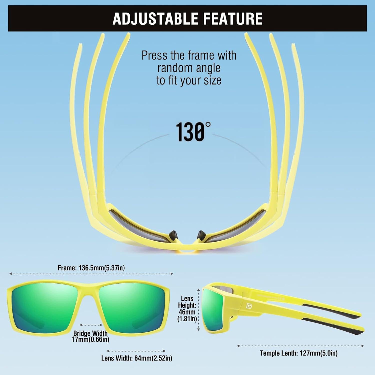 Gafas de sol deportivas DUCO polarizadas UV400 para hombres