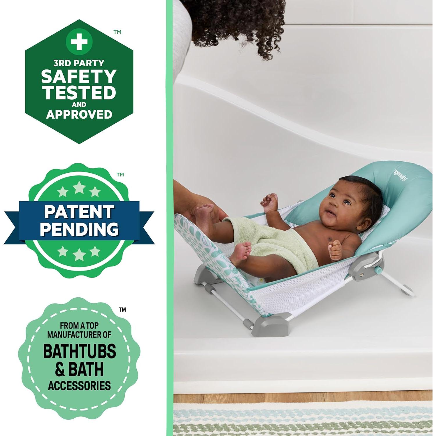 Ingenuity Soporte de Baño Plegable Verde 2 Posiciones 0-6 Meses