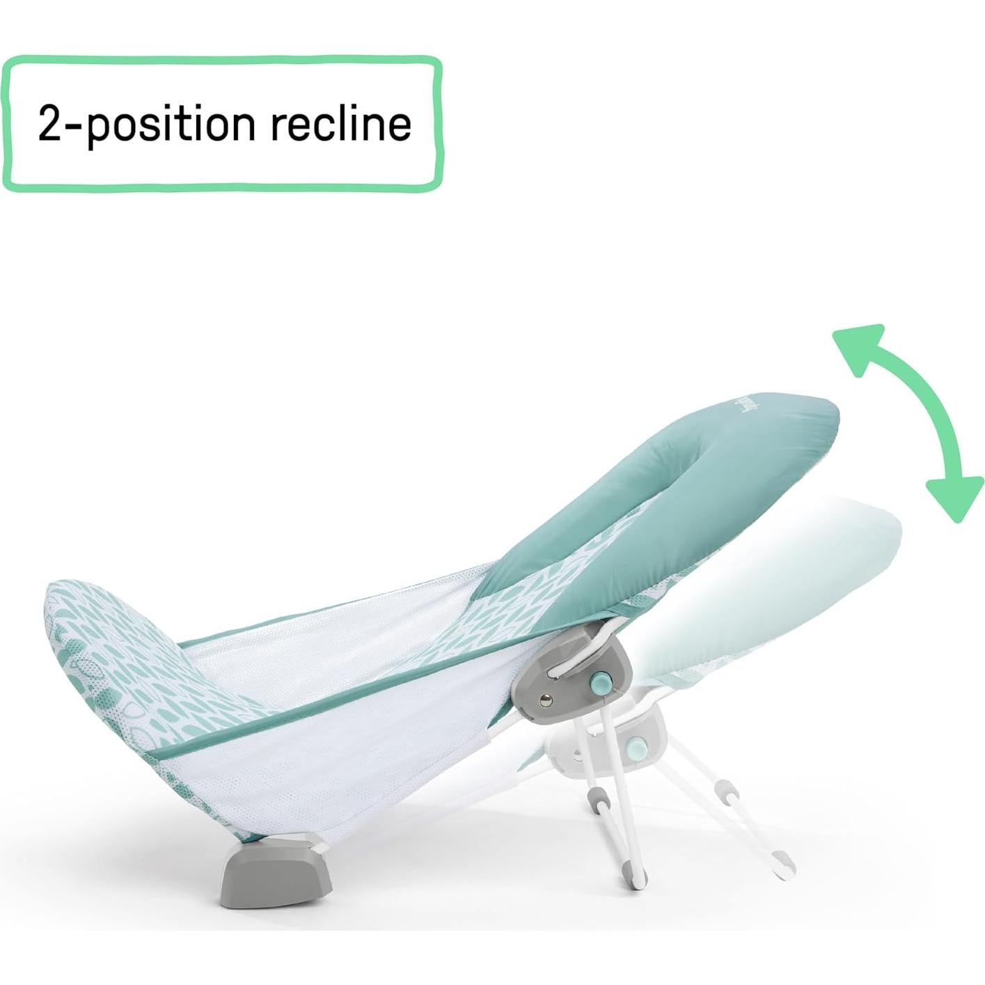 Ingenuity Soporte de Baño Plegable Verde 2 Posiciones 0-6 Meses
