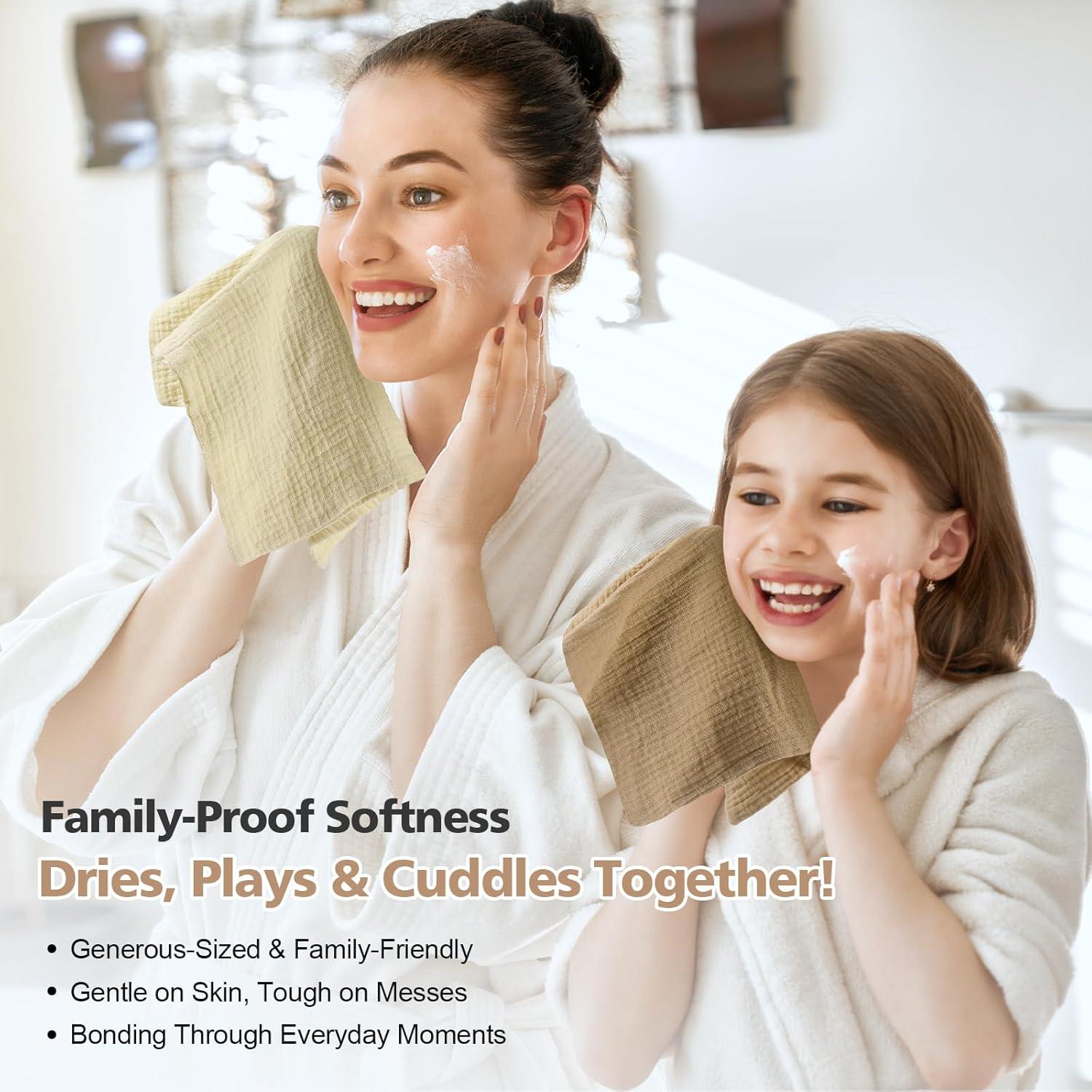 Paños de Baño MUKIN para Bebés 5 Piezas Algodón 30x30 cm