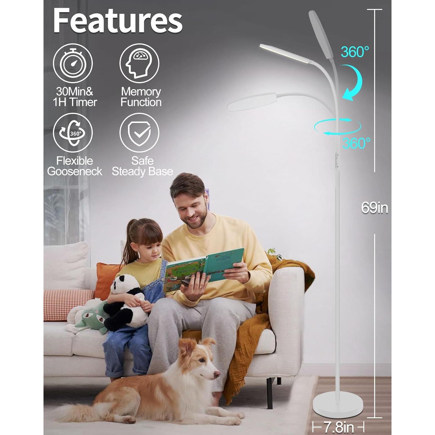 Lámpara de Terapia de Luz LanSuper 10000 Lux Control Remoto