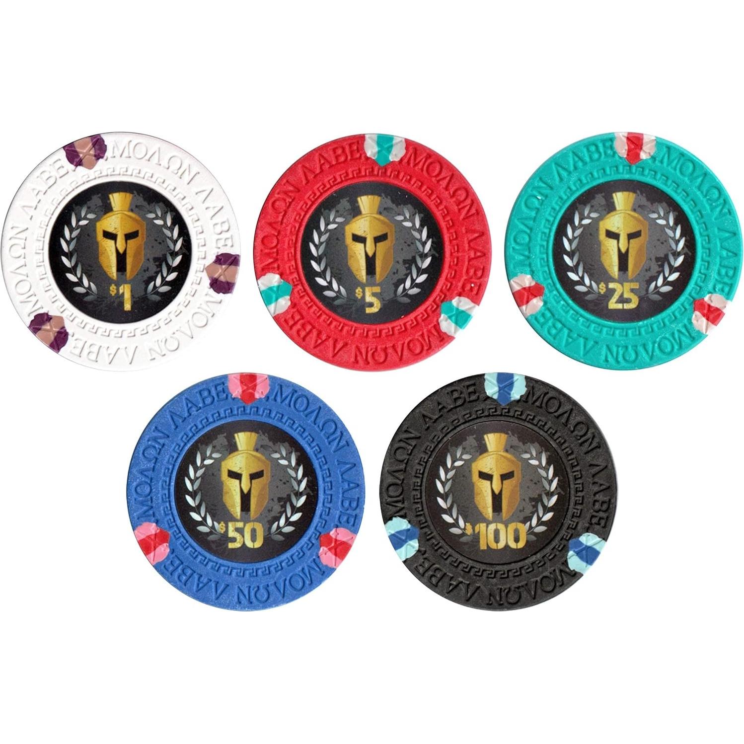 Juego de Fichas de Póker Spartan 500 piezas 13.5g - Diseño Exclusivo