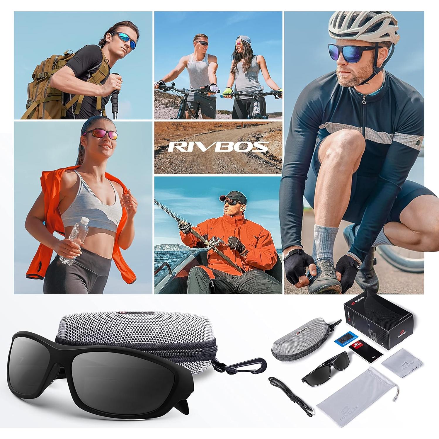 Gafas de sol RIVBOS polarizadas UV400 para deportes y aire libre
