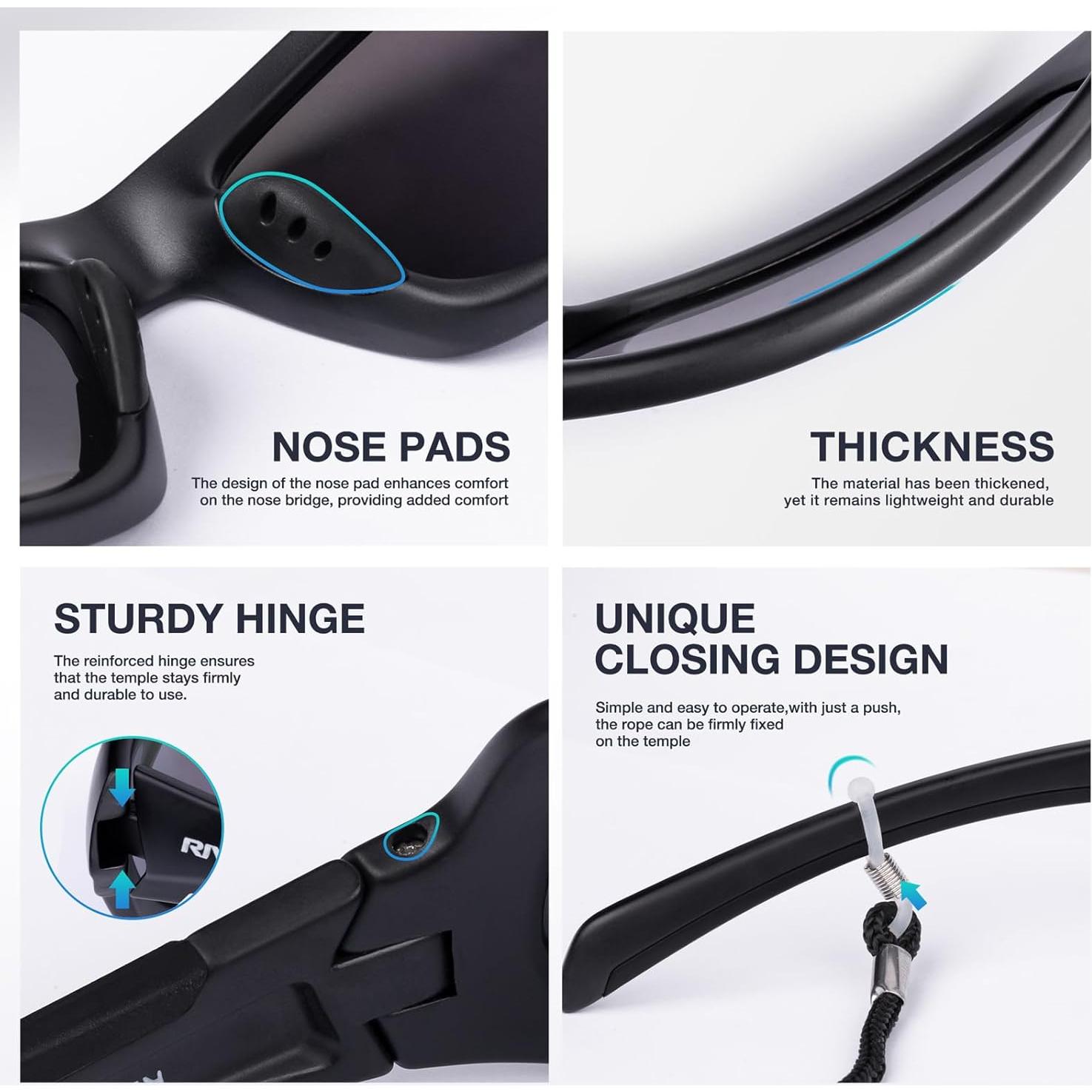 Gafas de sol RIVBOS polarizadas UV400 para deportes y aire libre