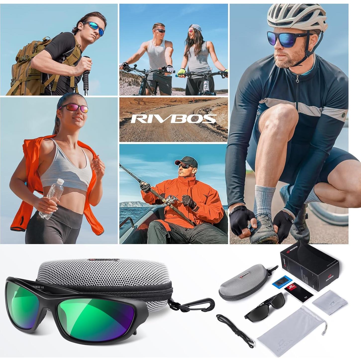 Gafas de sol RIVBOS polarizadas UV400 para deportes y aire libre