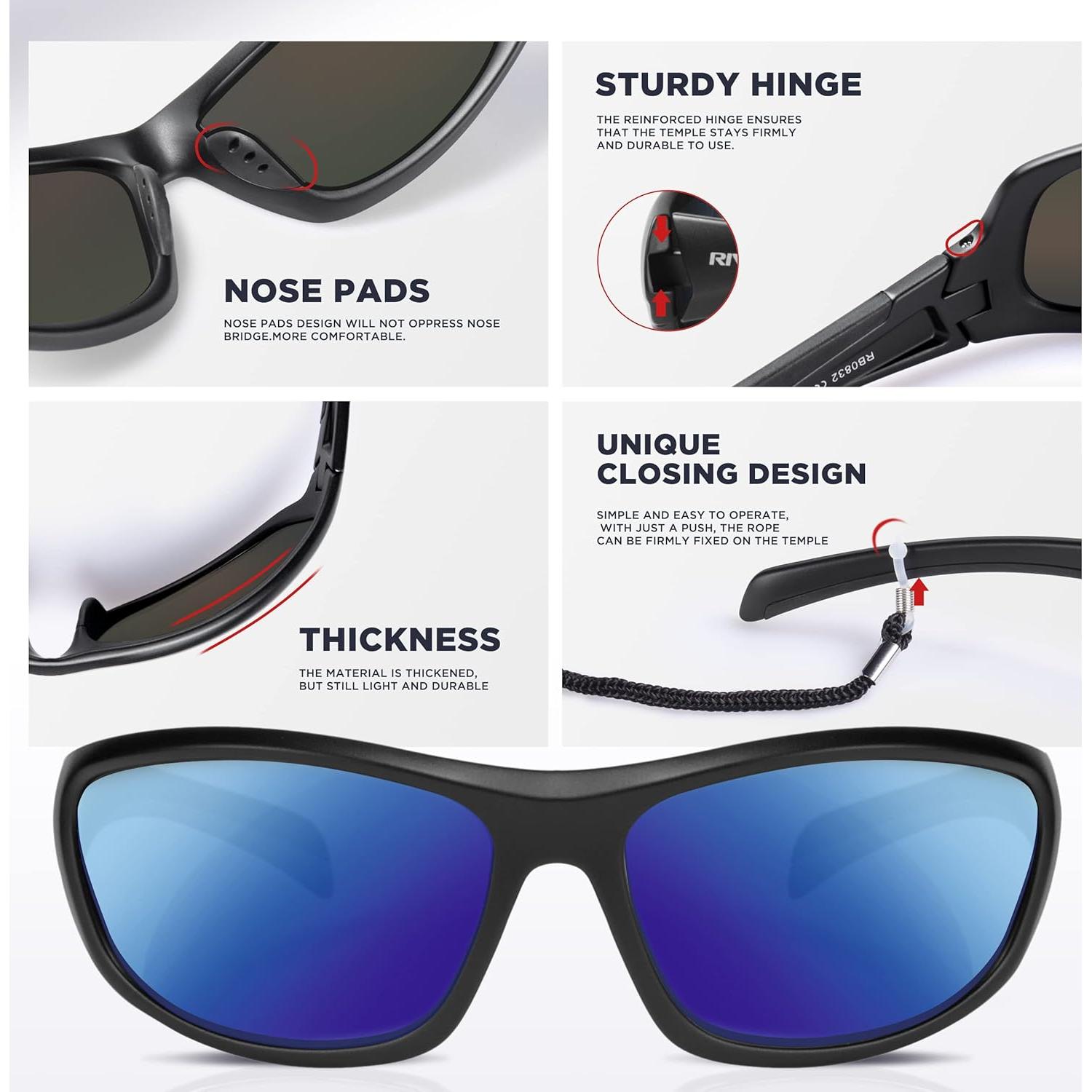 Gafas de sol RIVBOS polarizadas UV400 para deportes y aire libre