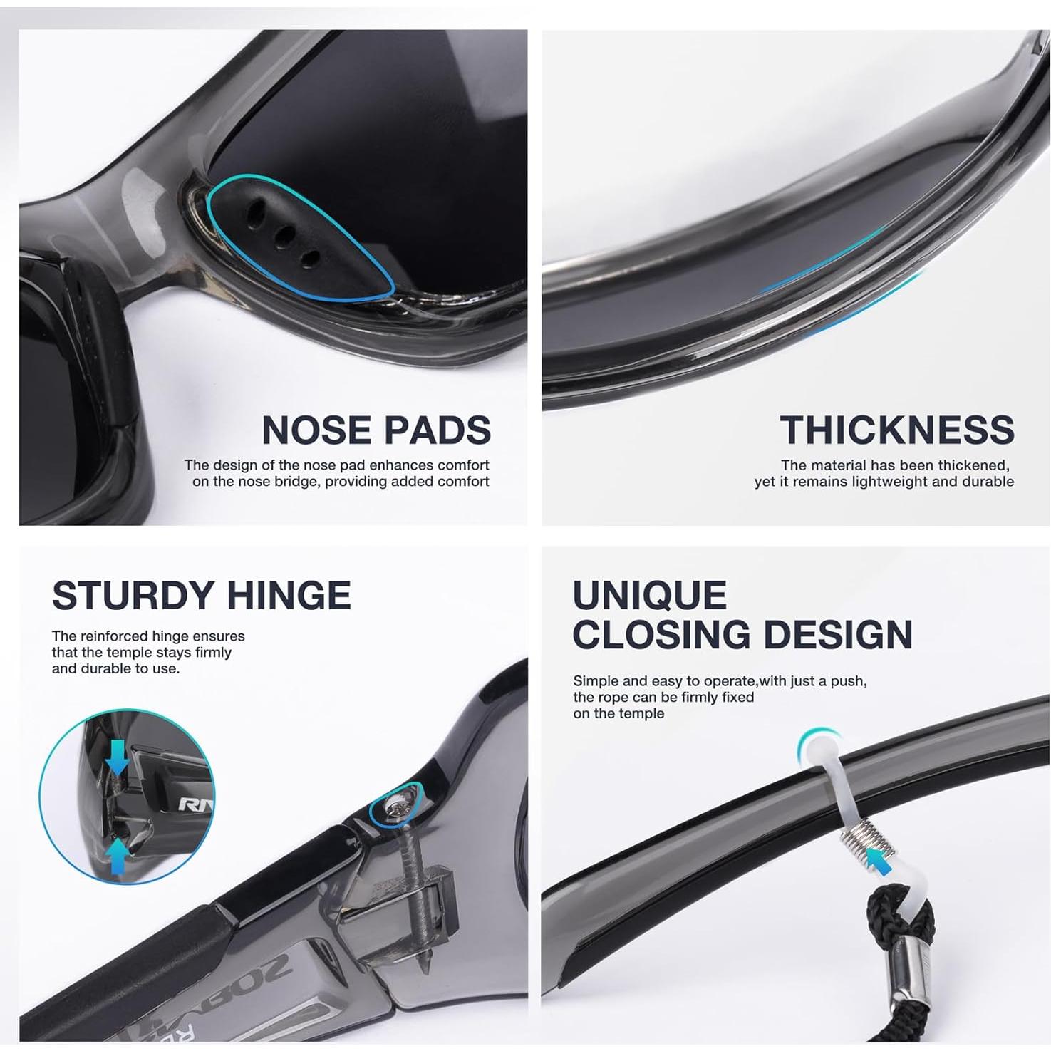 Gafas de sol RIVBOS polarizadas UV400 para deportes y aire libre