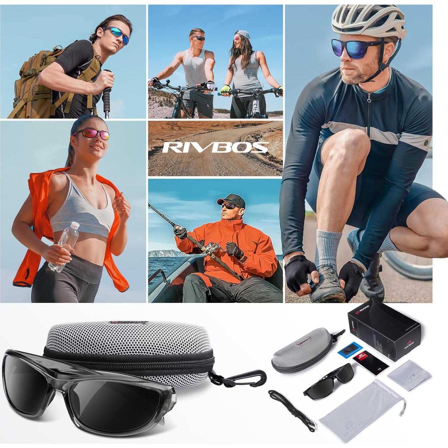 Gafas de sol RIVBOS polarizadas UV400 para deportes y aire libre