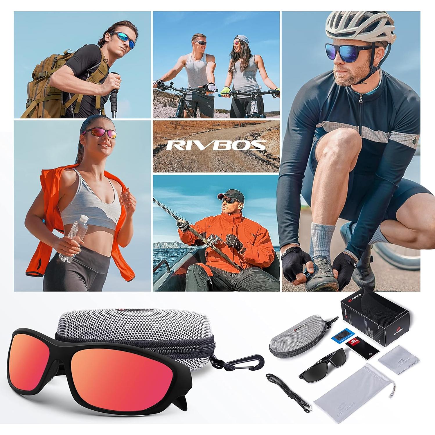 Gafas de sol RIVBOS polarizadas UV400 para deportes y aire libre