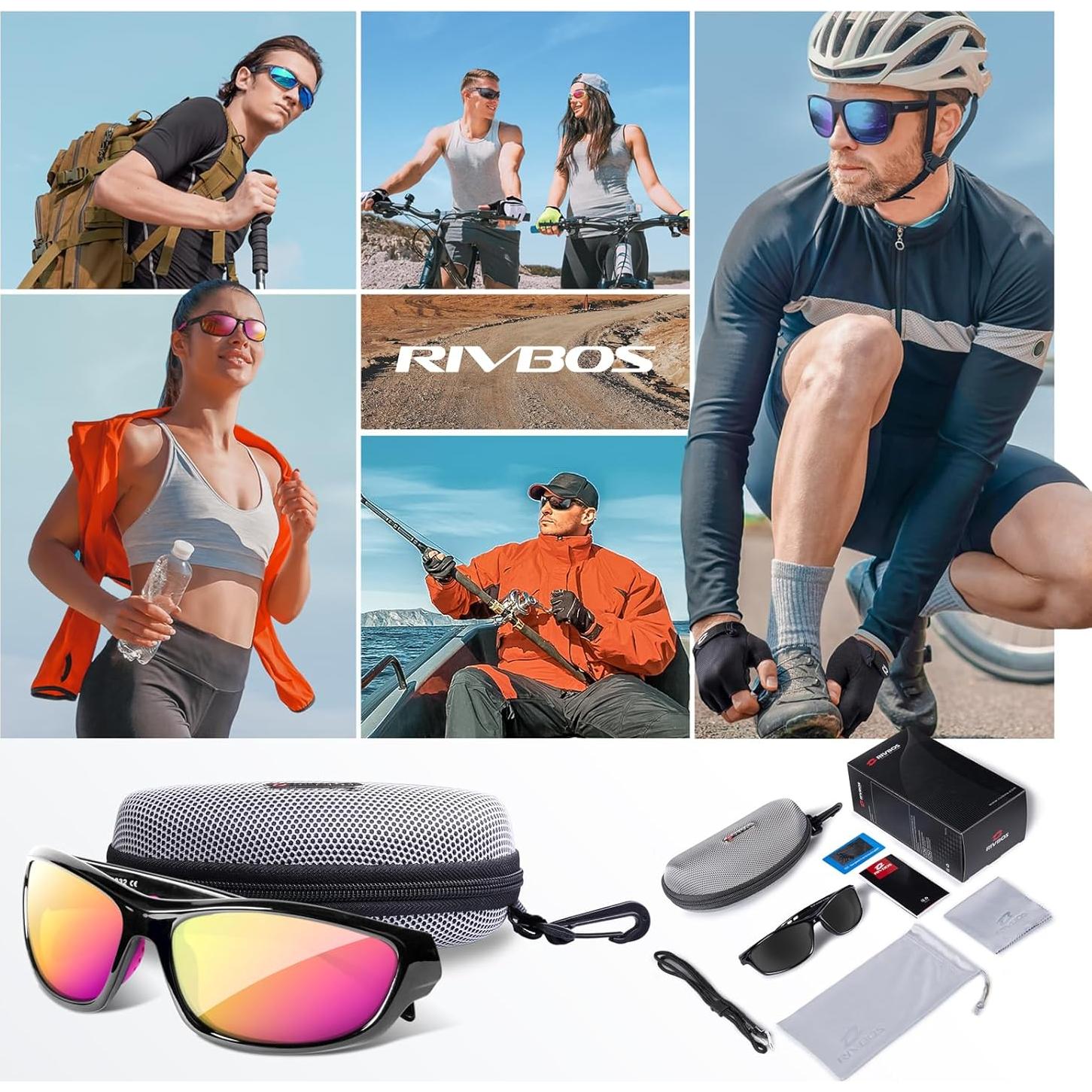 Gafas de sol RIVBOS polarizadas UV400 para deportes y aire libre