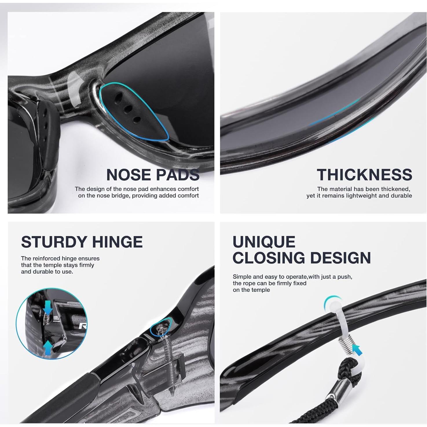 Gafas de Sol Polarizadas RIVBOS UV400 para Hombres y Mujeres