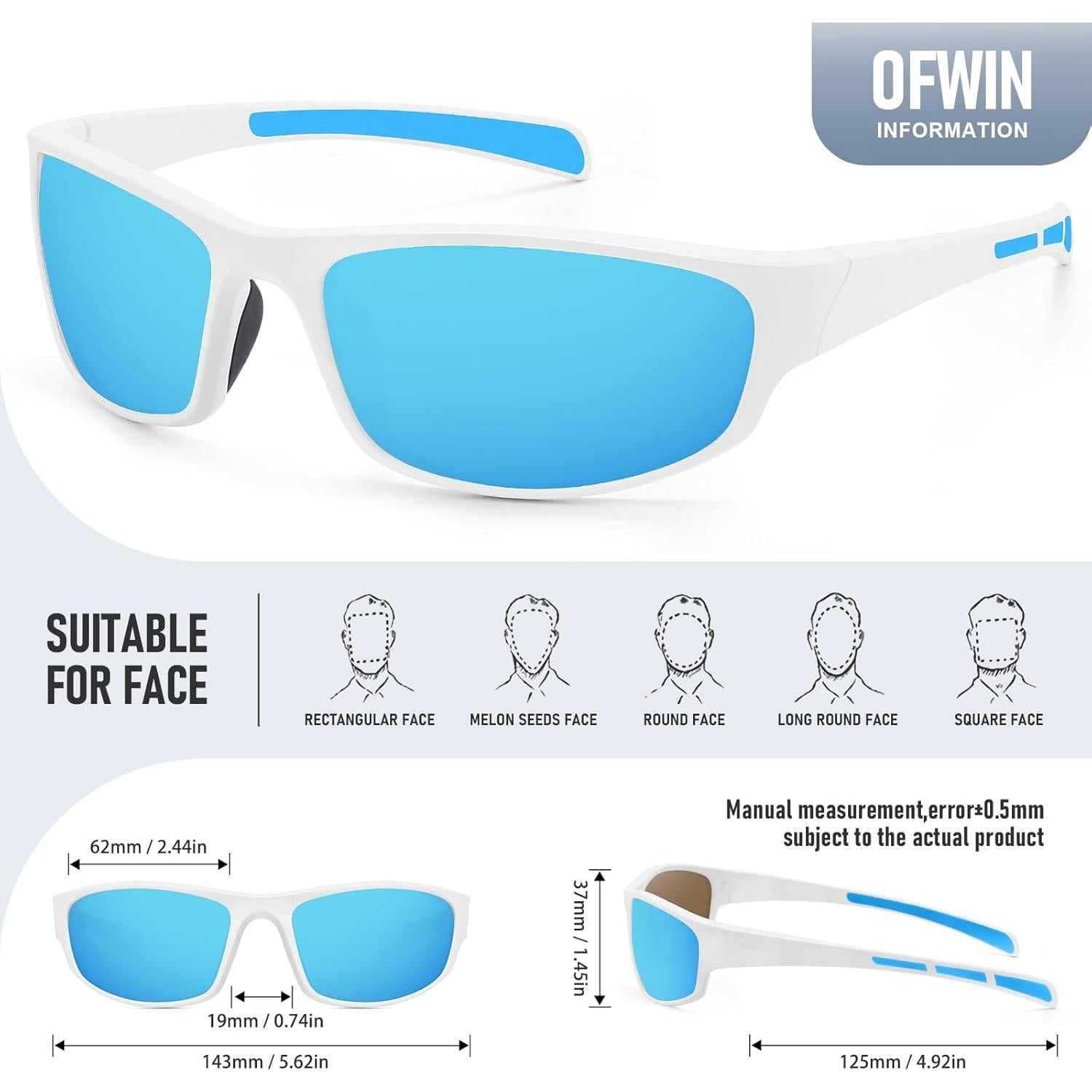 Gafas de Sol Deportivas Ofwin 1105 Polarizadas UV400