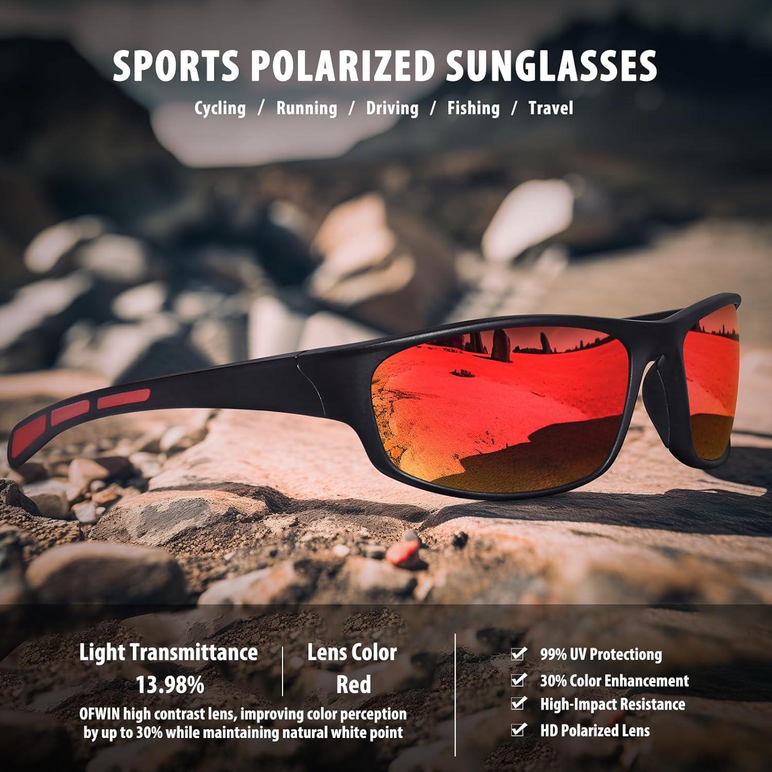Gafas de sol deportivas OFWIN UV400 polarizadas unisex