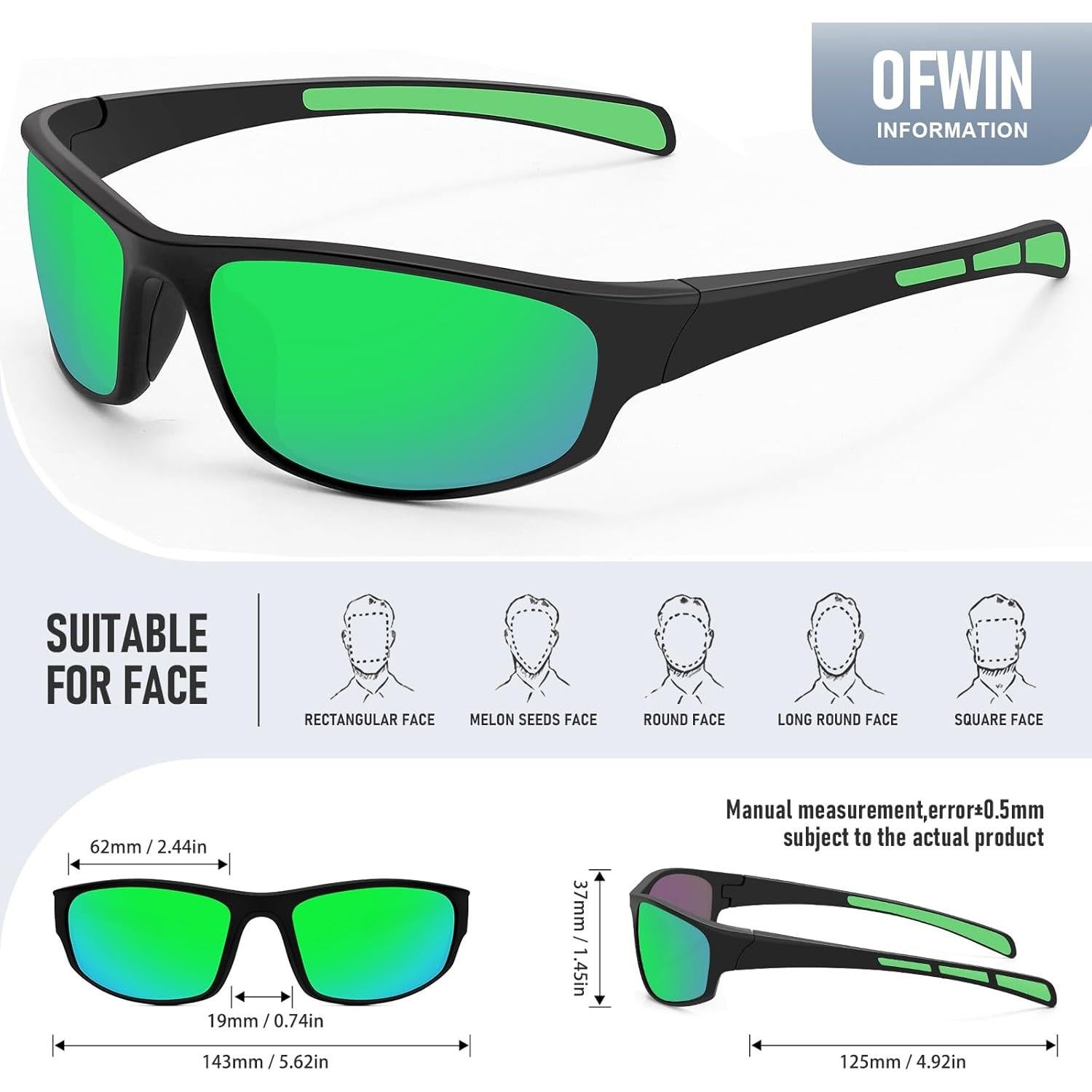 Gafas de Sol Deportivas Ofwin 1105 Polarizadas UV400