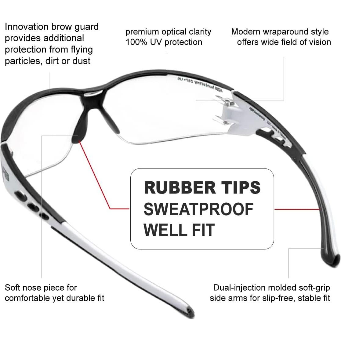 Gafas de Seguridad HTS Huntersky U6 Claras Anti Niebla