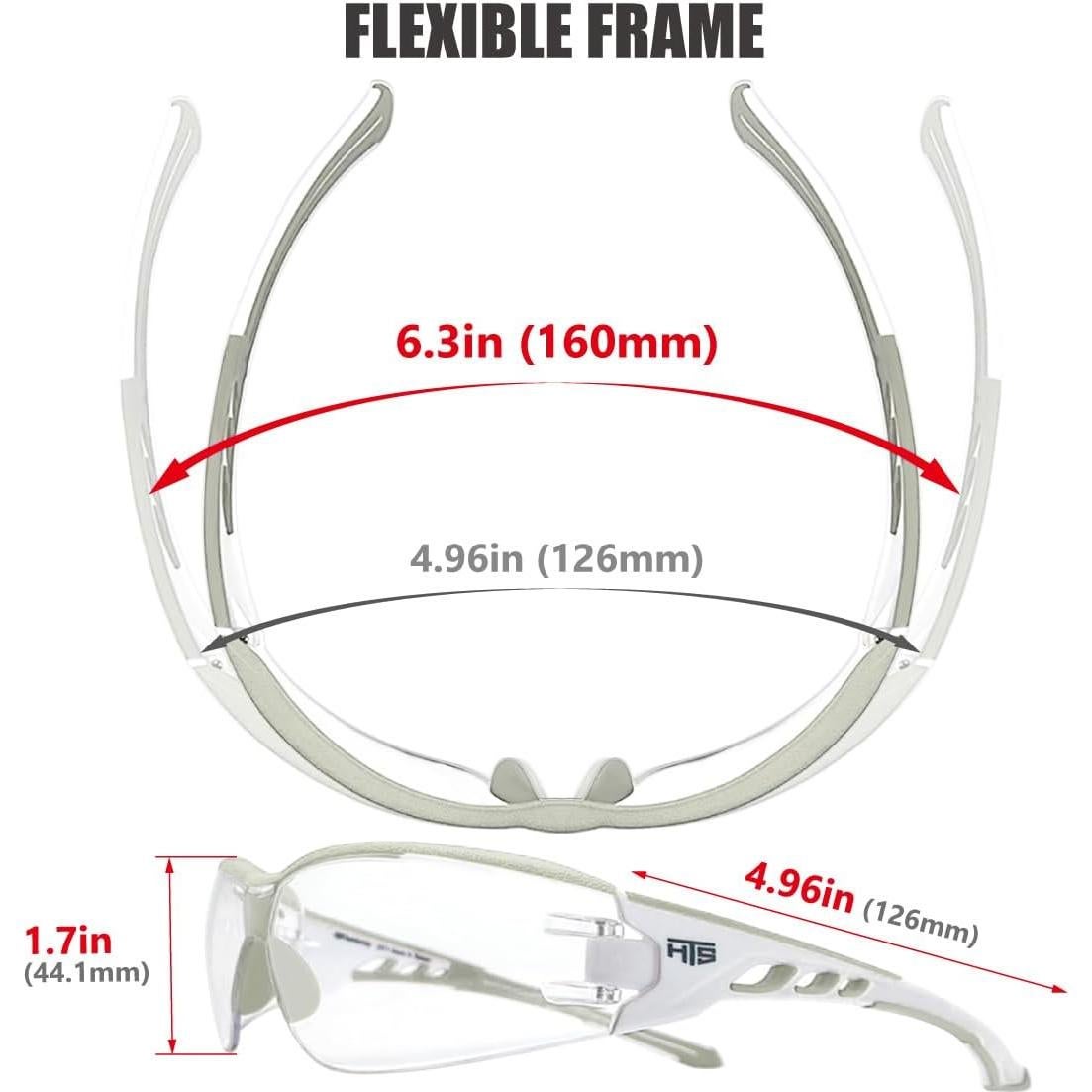 Gafas de Seguridad Claras U6 Anti Niebla ANSI Z87+ Flexibles