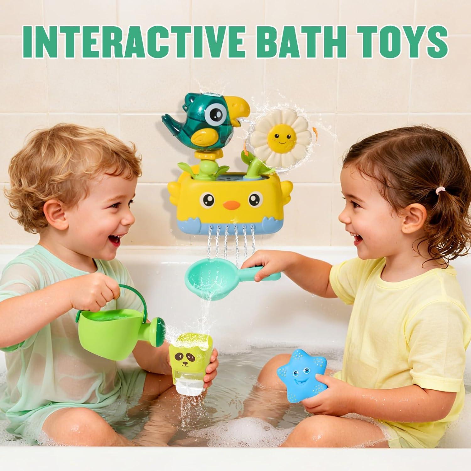 Juguetes de baño Amchsuri para bebés 1-3 años, sin moho