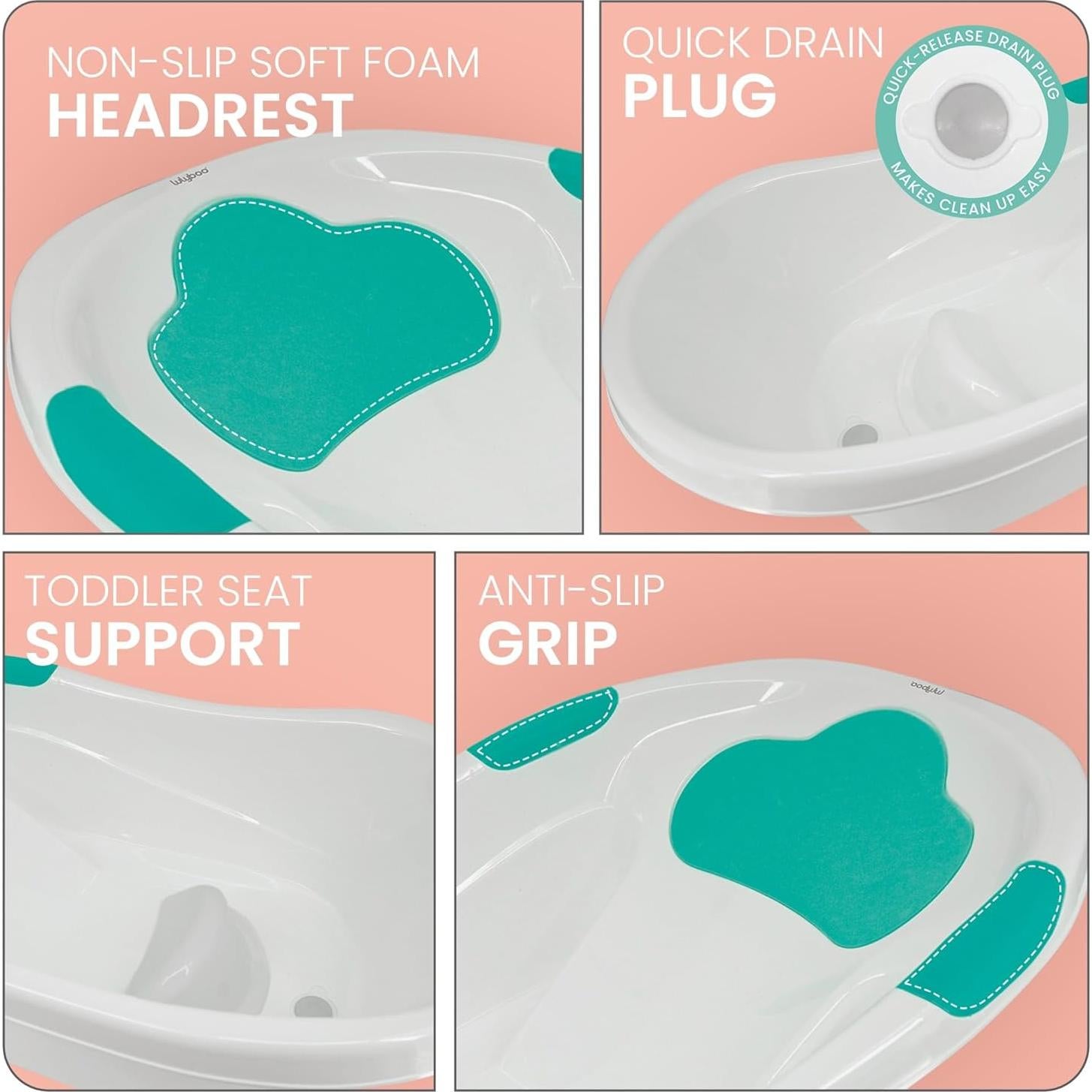 Bañera para Bebés Lulyboo con Cojín 0-18 Meses