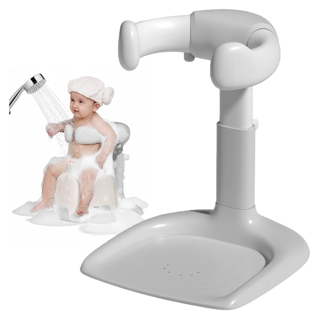 Soporte de Baño Plegable para Bebés XZJ-1 Gris Ajustable