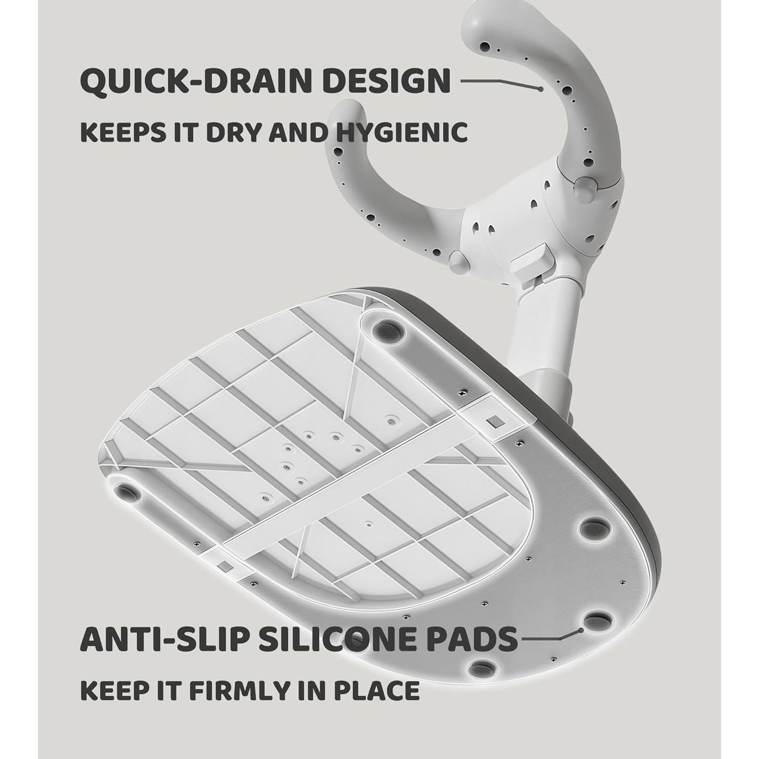 Soporte de Baño Plegable para Bebés XZJ-1 Gris Ajustable