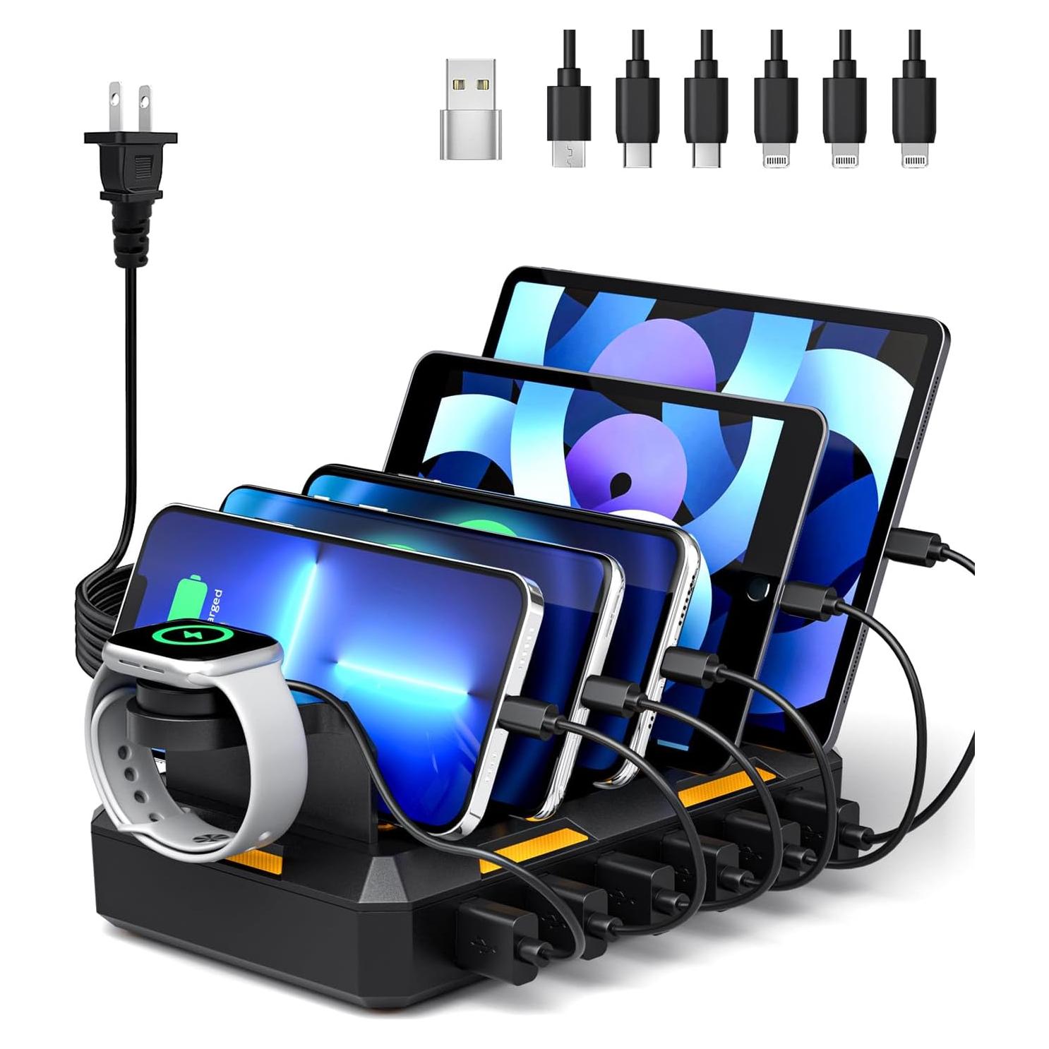 Estación de Carga 6 en 1 Honcila 50W para Múltiples Dispositivos