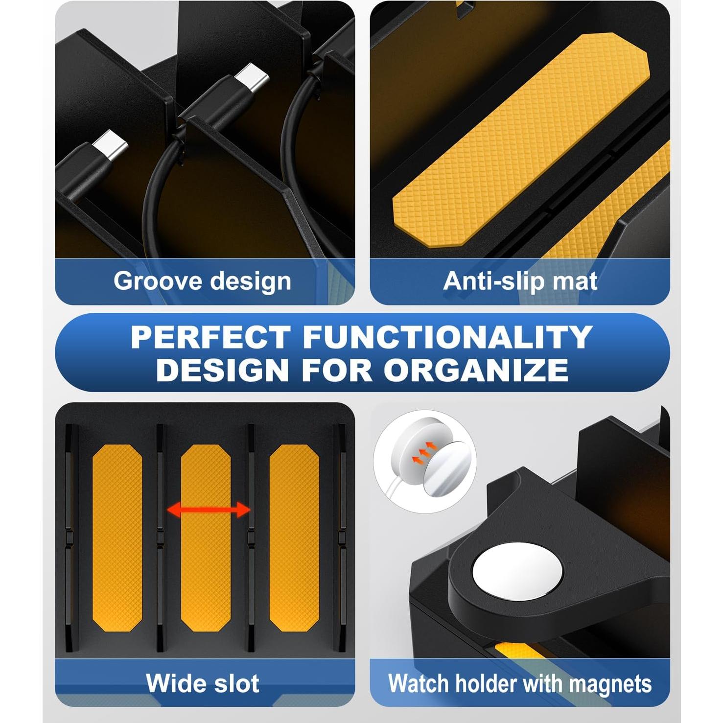 Estación de Carga 6 en 1 Honcila 50W para Múltiples Dispositivos