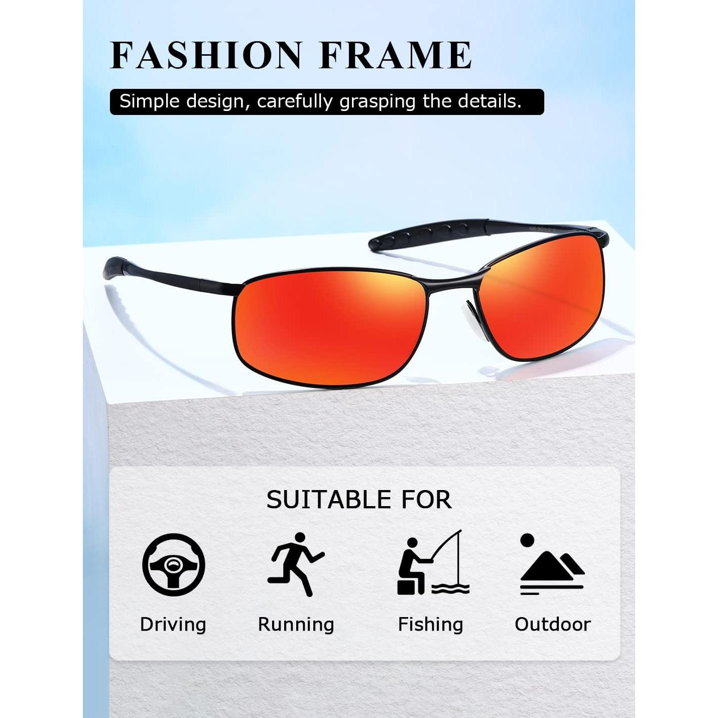 Gafas de sol AEVOGUE Vision marco metal rectangular UV400