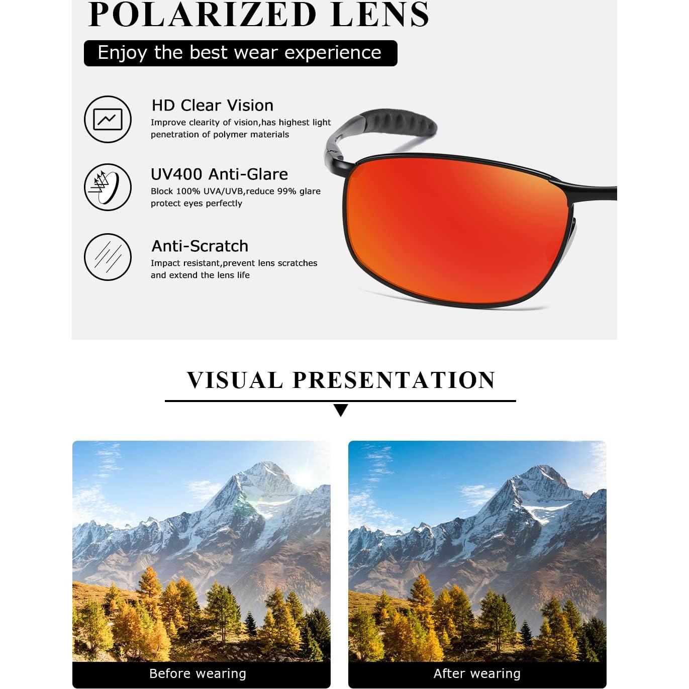 Gafas de sol AEVOGUE Vision marco metal rectangular UV400