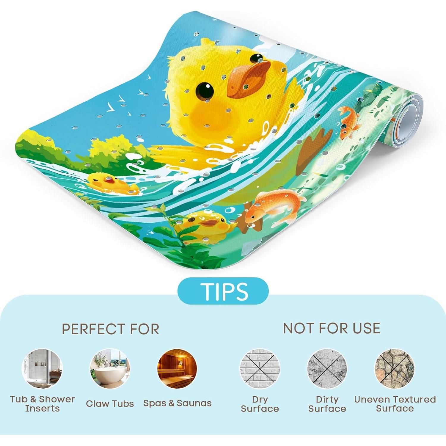 Alfombrilla de Baño Antideslizante SHUCHING Pato Amarillo 101.6x40.6cm