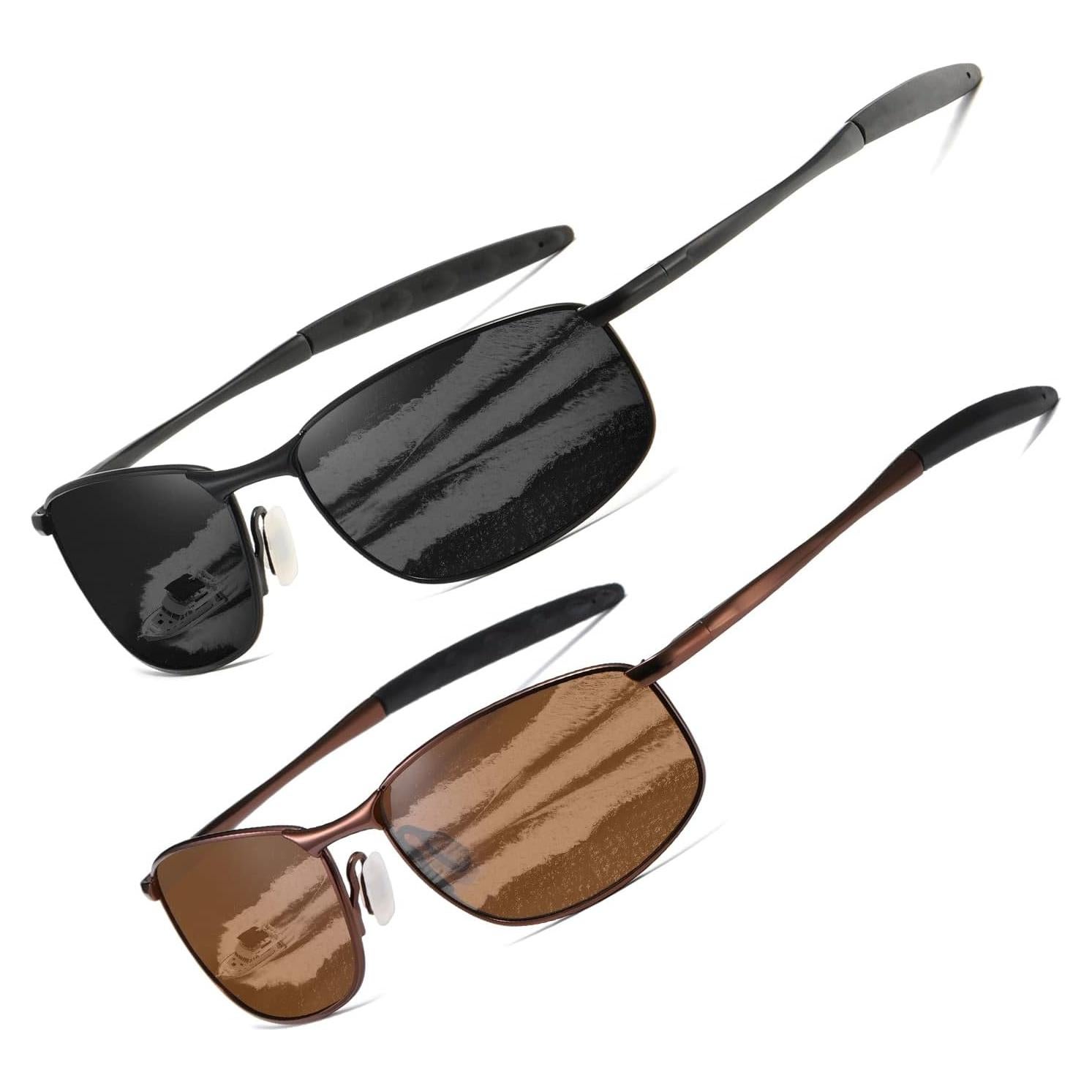 Gafas de sol AEVOGUE Vision retro metal negro 59mm UV400