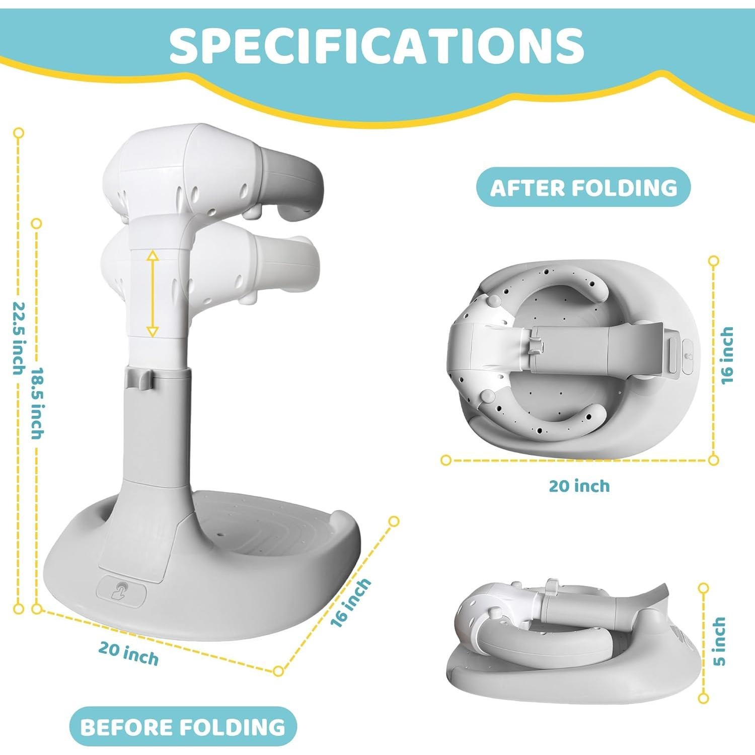 Soporte de Ducha Plegable 4our Kiddies para Bebés 8-36 Meses