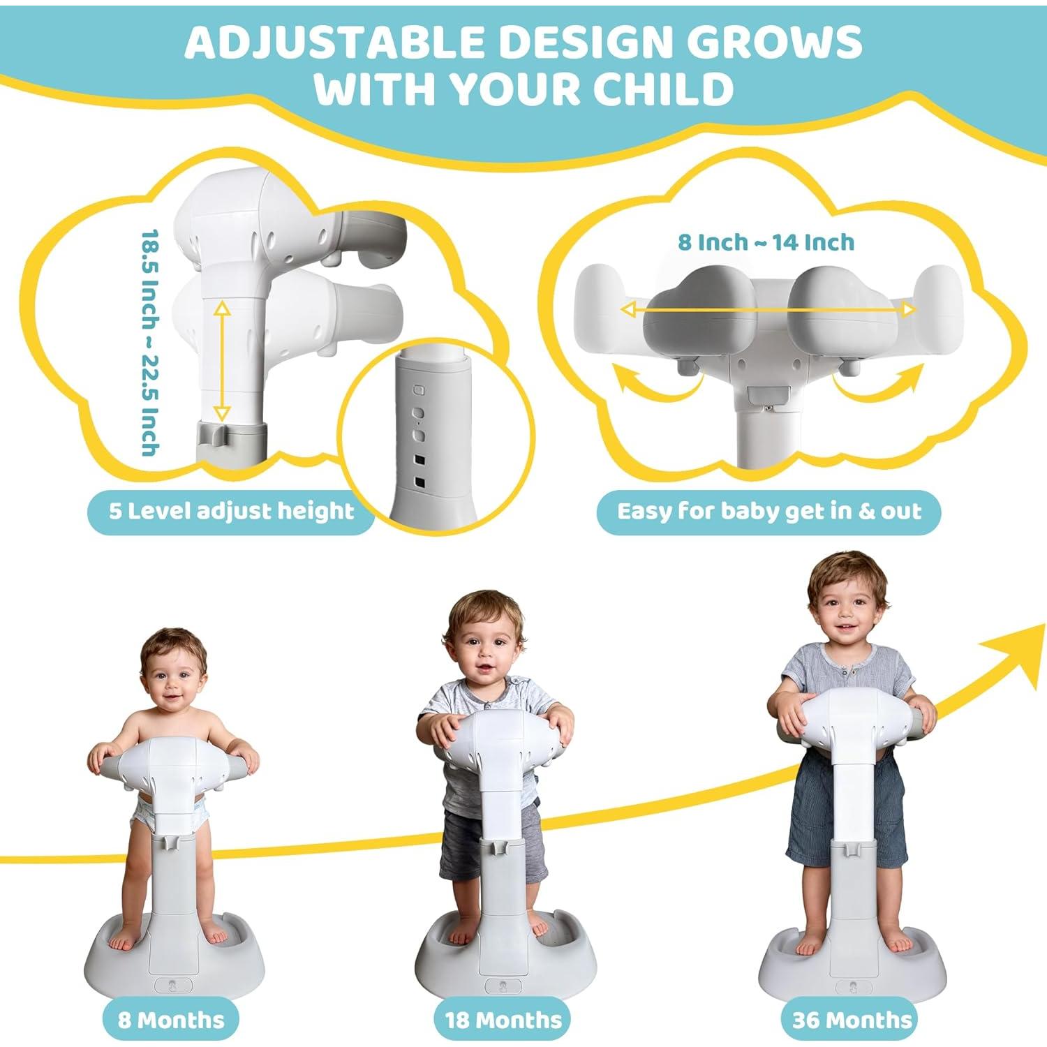 Soporte de Ducha Plegable 4our Kiddies para Bebés 8-36 Meses