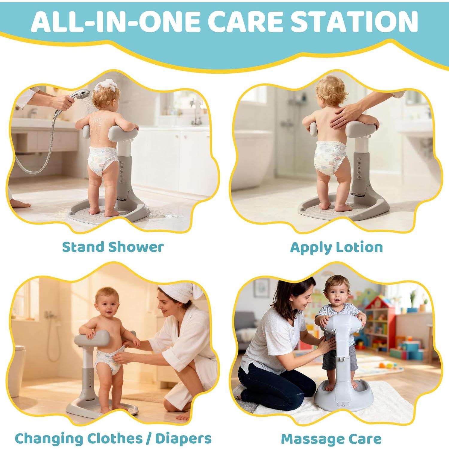 Soporte de Ducha Plegable 4our Kiddies para Bebés 8-36 Meses