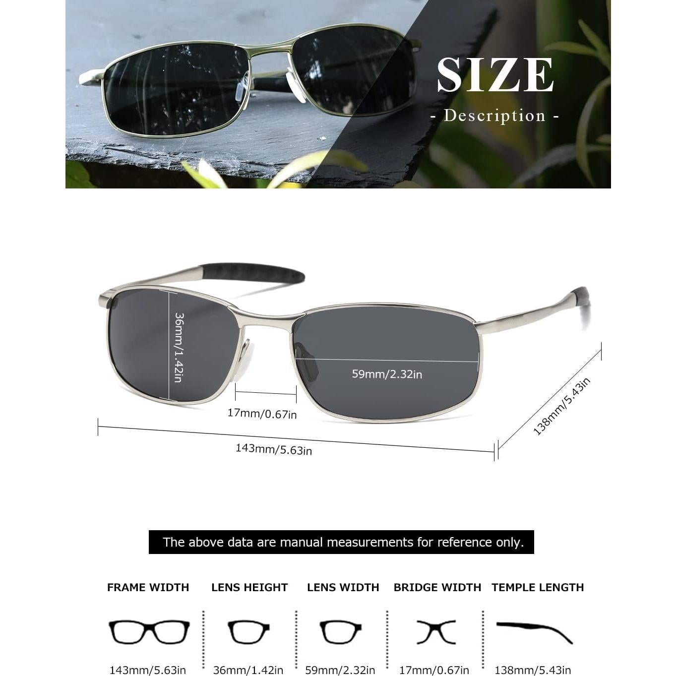 Gafas de sol AEVOGUE Vision polarizadas para hombres