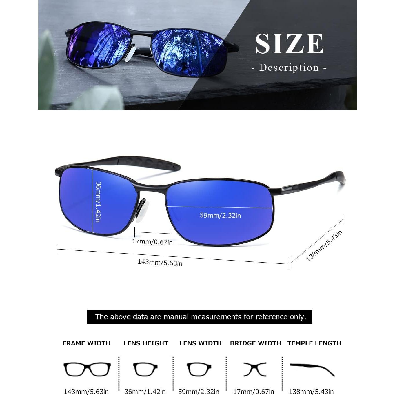 Gafas de sol AEVOGUE Vision marco metal rectangular UV400