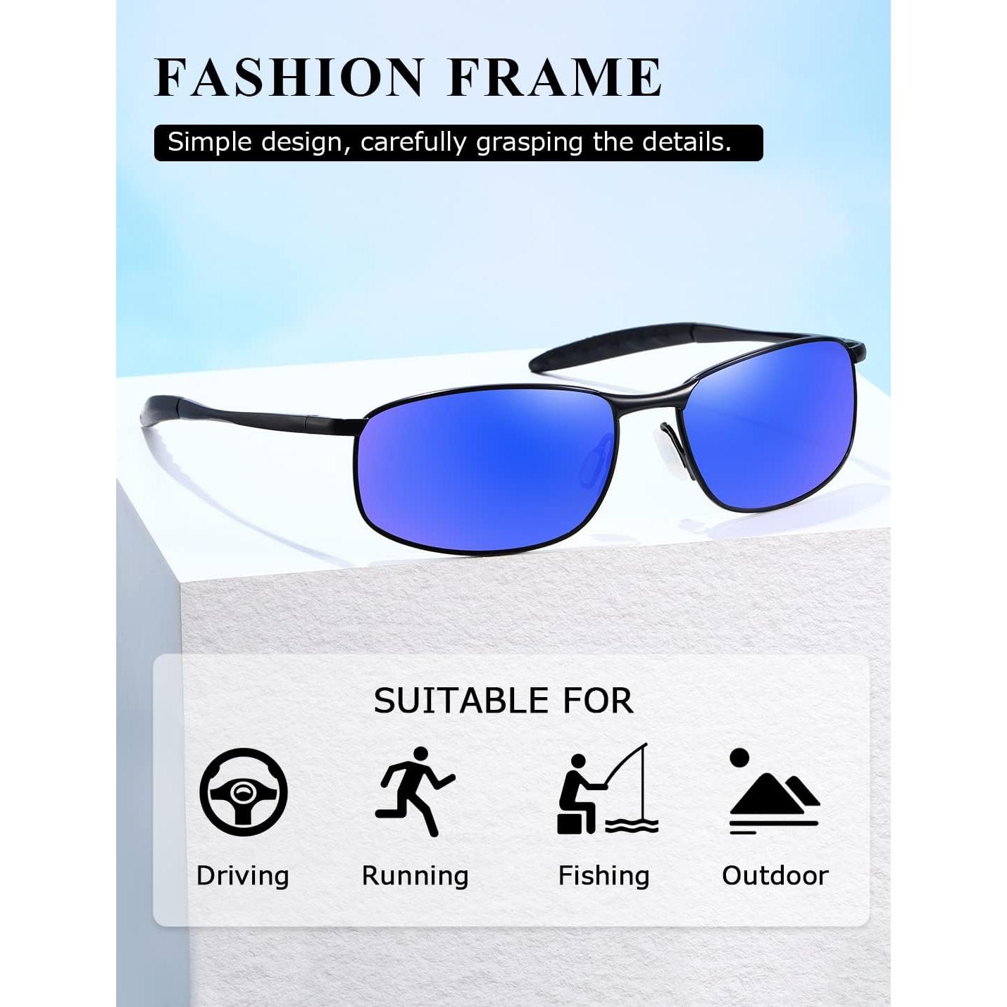 Gafas de sol AEVOGUE Vision marco metal rectangular UV400