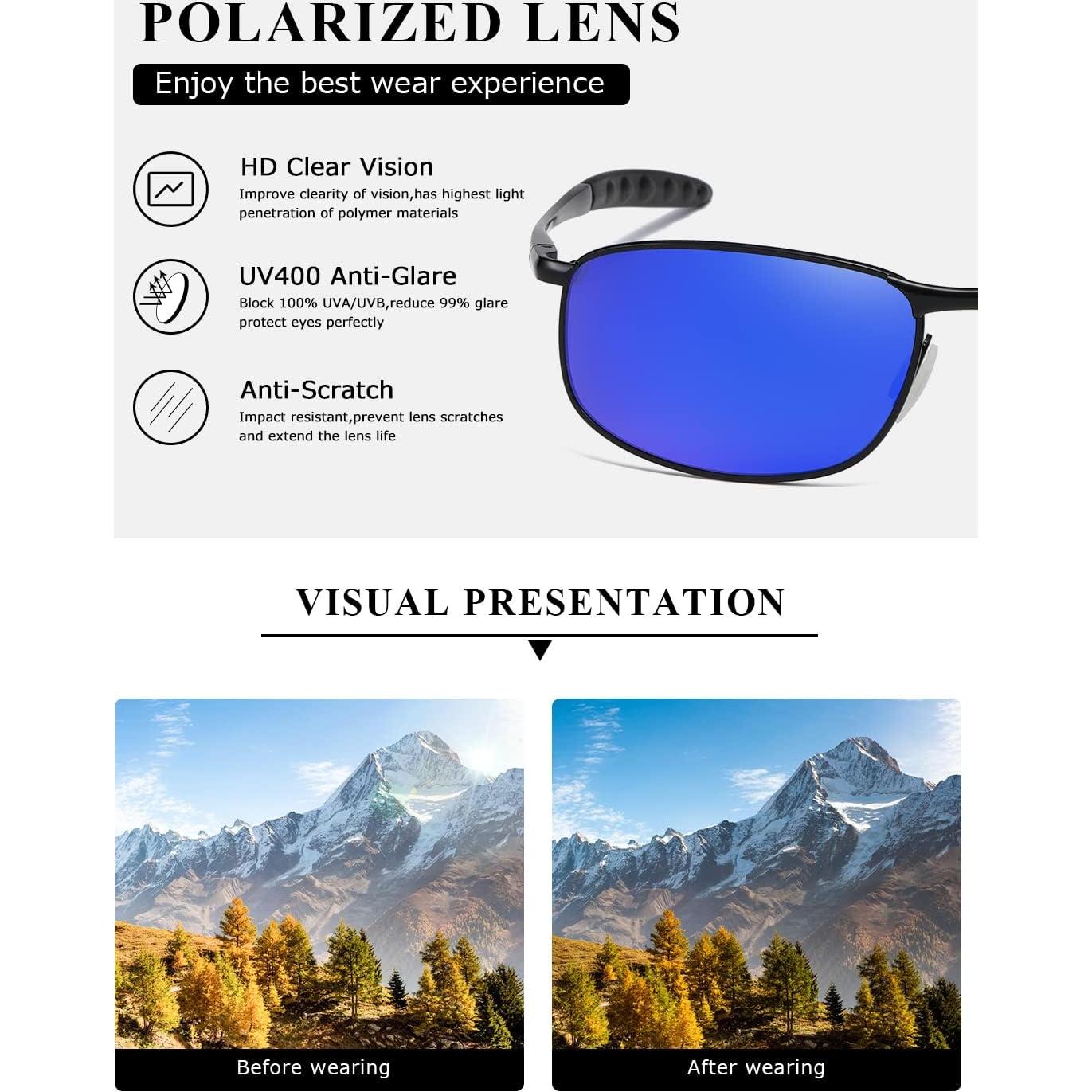 Gafas de sol AEVOGUE Vision marco metal rectangular UV400