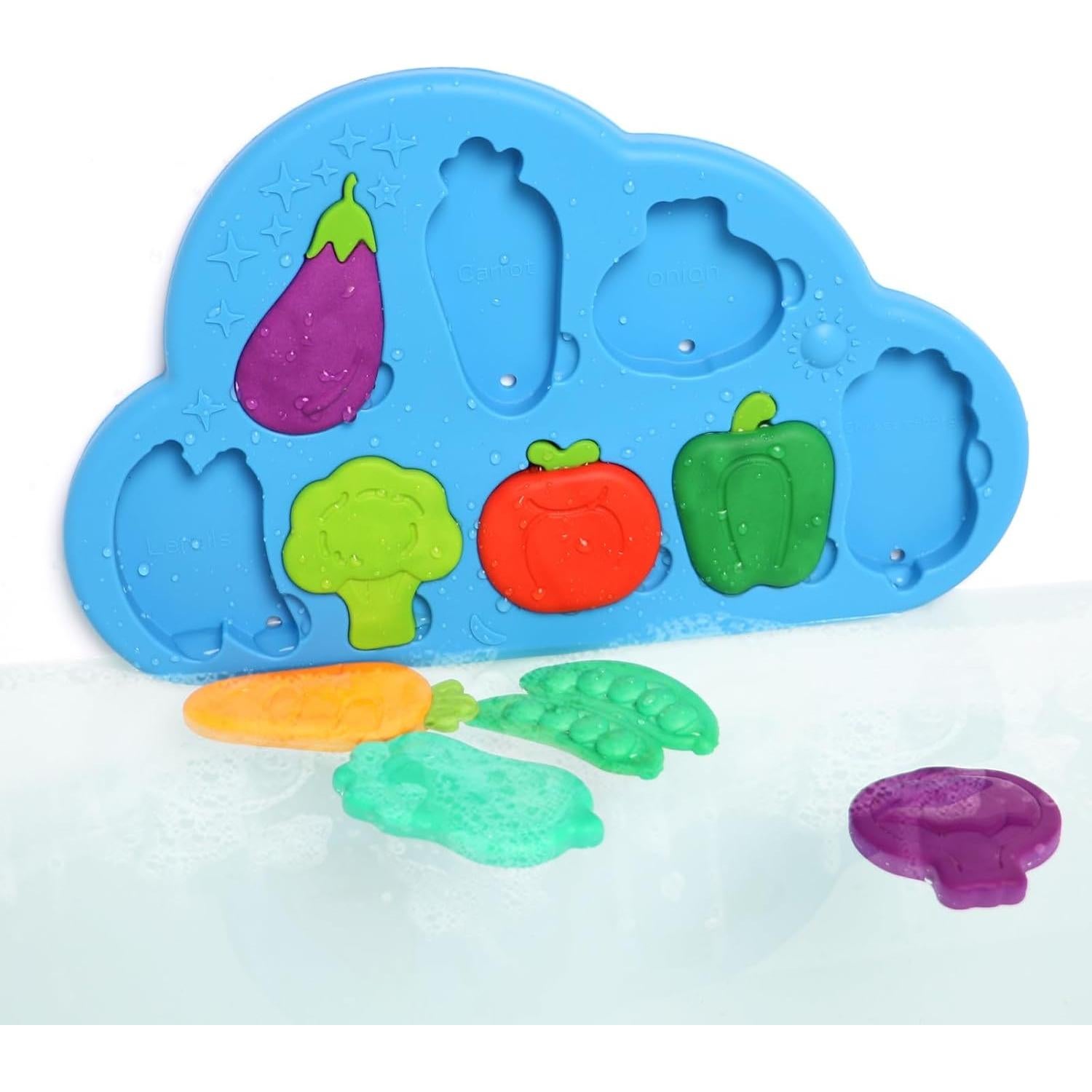 Juguetes de baño DQMOON para niños 1-3 años, silicona